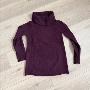 Pink Clover Deep Purple Cowl Neck Sweater
